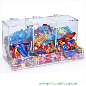 Acrylic Candy Box Candy Bin Candy Display Bulk Candy Display Case for Retail Store or Supermarket