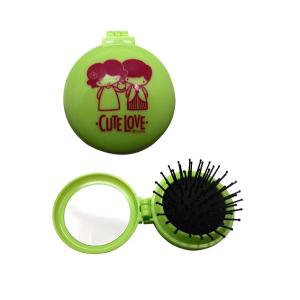 Plastic compact mirror with comb