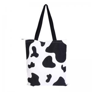 China Creative Printing White Women Beach Bag , Hand Travel Shpping Canvas Tote Bags supplier