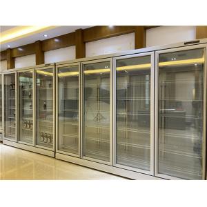 China Drink Display Showcase Beverage Fridge Triple Glass Door Commercial Refrigerator supplier
