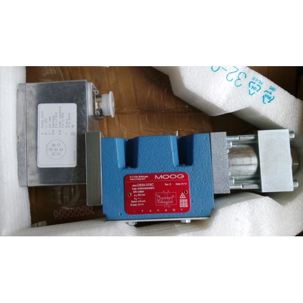 Moog Servo Valve with 3 Speed Settings 280 bar Pressure Rating and 24V 220V Voltage for Electro-Hydraulic Control