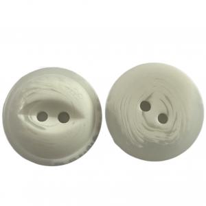 Fish Eye Design Plastic Coat Buttons Off White Color Two Hole In 27L For Sewing Coat