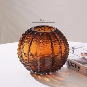 Amber Global Glass Vases For Table Centerpieces Decor Vase For Living Room Entryway Shelf Office