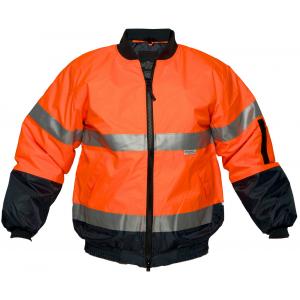 Hi Vis Two Tone Safety Bomber Jacket with Reflective tape