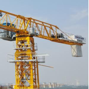 China Heavy Lift Tower Crane 6 Ton 5 Ton Flat Top Crane QTP6010-6 supplier