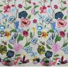 China Multi - Color Floral Embroidered Lace Fabric , Crochet Fashion Textiles wholesale