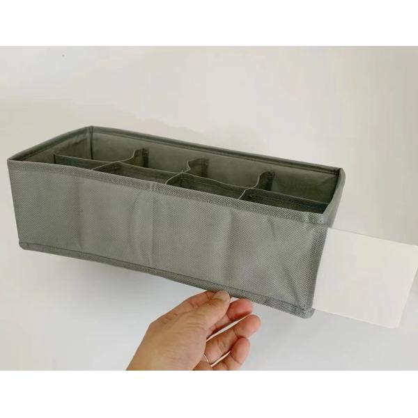 Rectangular Foldable Plastic Box Lightweight Plastic Divider Box Gray