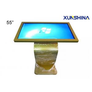 PC Built In 43 Inch Table Touch Information Machine With Gold Color For Indoor