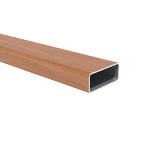 Custom Wood Grain Aluminum Alloy Extruded Rectangular Tubular For Ceiling