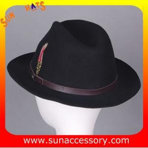 1088 Sun Accessory customized fashion mens fedora hats  wool felt hats