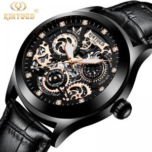 KINYUED new design automatic watch movement stainless steel mechanical watch gold watch luxury reloj wristwatches