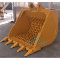 Yellow 0.74m3 Excavator Crusher Bucket 18-25 Ton Rock Crusher Bucket