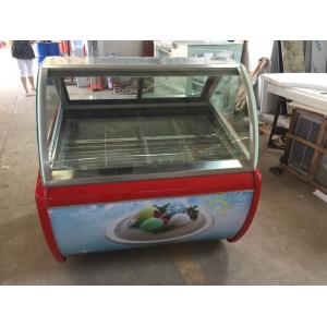 China Gelato Display Ice Cream Showcase Freezer /  Desktop Table Mini Ice Cream Refrigerator supplier