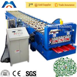 China PBR / PBU Roofing Sheet Roll Forming Machine PLC Control Hydraulic Cutting supplier