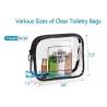 Fashion Black Shaving Kit Travel Wash Bag Organizer PVC Waterproof Portable Gym