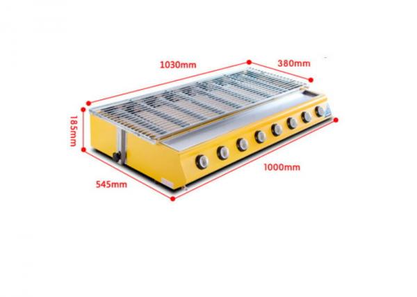 Factory Price Smokeless Barbecue 8 pcs burner Gas Stainless Steel ceramic