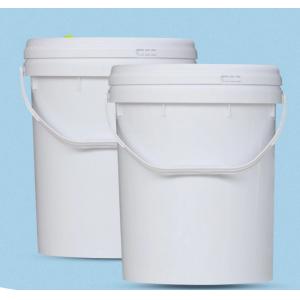 Cylindrical White Plastic Buckets Food Grade 5 Gallon Paint Buckets HDPE