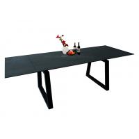 China Commerical Extension Dining Table , Heat Resistant Black Extension Table on sale