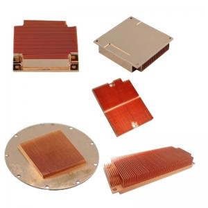 China Industrial Anodizing Copper Tube Heat Sink Skived Fin Cold Plate Heat Sink supplier