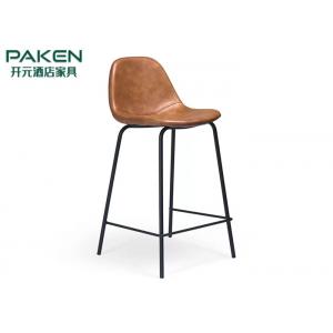 China Hotel Restaurant Bar & Counter Stool With Foot Rest No Swivel Low Back Simple Put supplier