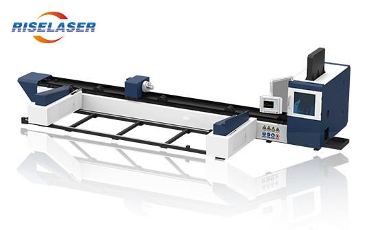 Tube Metal Fiber Laser Cutting Machine 1500W Adjustable Speed With Automatic