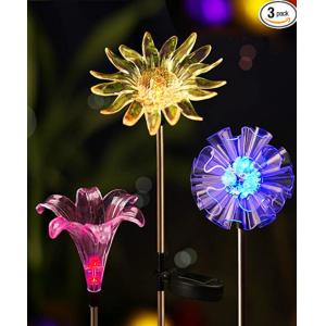 Plastic 1 Inch 1.2V Solar Flower Garden Lights