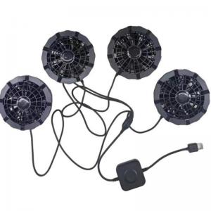 Fan 4pcs Keep Inside Clothes Cooling Jacket Fan With Four-Way Controlled Wire