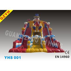 China 1000D PVC Tarpaulin Clown Kids Commercial Inflatable Slides YHS-001 for Celebration wholesale