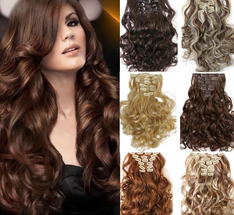 100% Unprocessed Brown Clip In Hair Extension Real Indian Virgin Hair