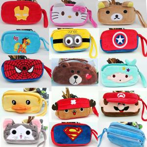 China Fashion Cartoon Characters Red and Blue Plush Pencil Pouch Pencil Case For Promotion Gifts supplier