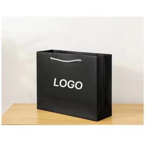 OEM Luxury Black Paper Jewelry Gift Bags 12x16x7cm To 29x22x9cm