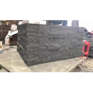 China Residential Black Sandstone Veneer Cladding With Corner Sandstone Bricks 300x300mm supplier