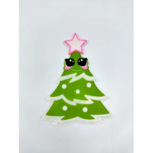 Decoration  Business Logo Stickers For Packaging Christmas Tree Pvc Material