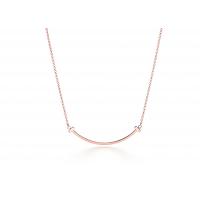 China 18K Rose Gold Neklace , Smile Pendant Necklace 16-18inch Adjustable length on sale