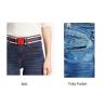 China Professional Skinny Denim Jeans DTM Stitching With Stripe Belt TW81562 wholesale