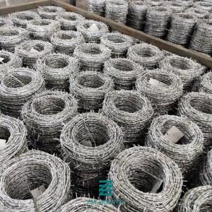 China Galvanized Wire Mesh Fence Rolls Sturdy Barbed Wire Roll 100 Meters Roll Length supplier