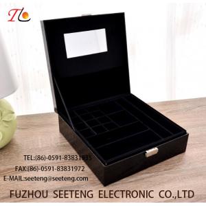 China High end and elegant PU leather jewelry box for wholesale from manufacturer wholesale