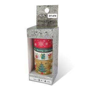 DT-479P PAPER PRINTED TAPE X'MAS DESIGN WITH PAPER DISPENSER