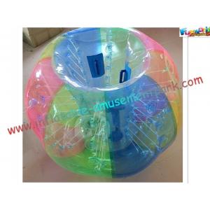 Colorful Large Inflatable Soccer Bubble Ball / Body Zorbing Ball Party