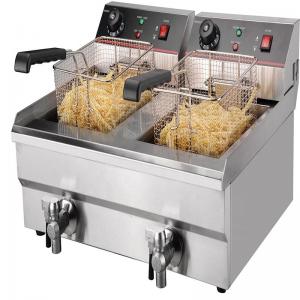 China 610x570x360mm Heavy Duty Electric Potato Chips Fryer Machine with Tabs Packaging Size 690*590*450mm supplier