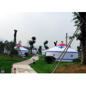 China Luxury White Traditional Mongolian Yurt Tent Aluminum And Bamboo Structural supplier