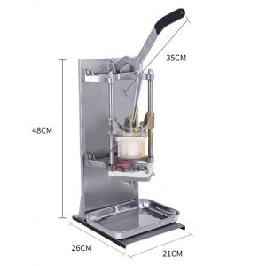 Hot selling Integral cleaning manual vegetable chopper potato chips French chip cutter machine Fruit slicer