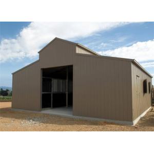 China Agricultural Greenhouse Metal Barn Construction / Prefab Pole Barn Kits Custom Size supplier