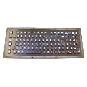 Rugged 102 Keys Panel Mount Keyboard / Laptop Industrial Keyboard In Metal