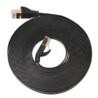 China Shielded UTP Flat Patch Cable Cat 6 Copper 1 Meter Rj45 Black color on sale