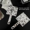 China Everyday Customized Handle Hand Mirror Logo Custom Small Glitter Silver Makeup Mirrors wholesale