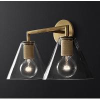 China 40w*2 Decorative Wall Lamps Brushed Brass Wall Light Bulbs Included on sale