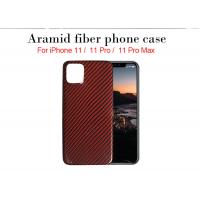 China Black And Red Glossy Twill Aramid iPhone 11 Cover Case on sale