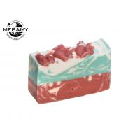 China Pure Natural Organic Handmade Soap , Red Rose Gessential Oil Bar Soap Moisturizing on sale
