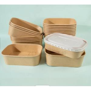 Customized Kraft Paper Bowl Single Wall 500ml Take Away Salad Bowl